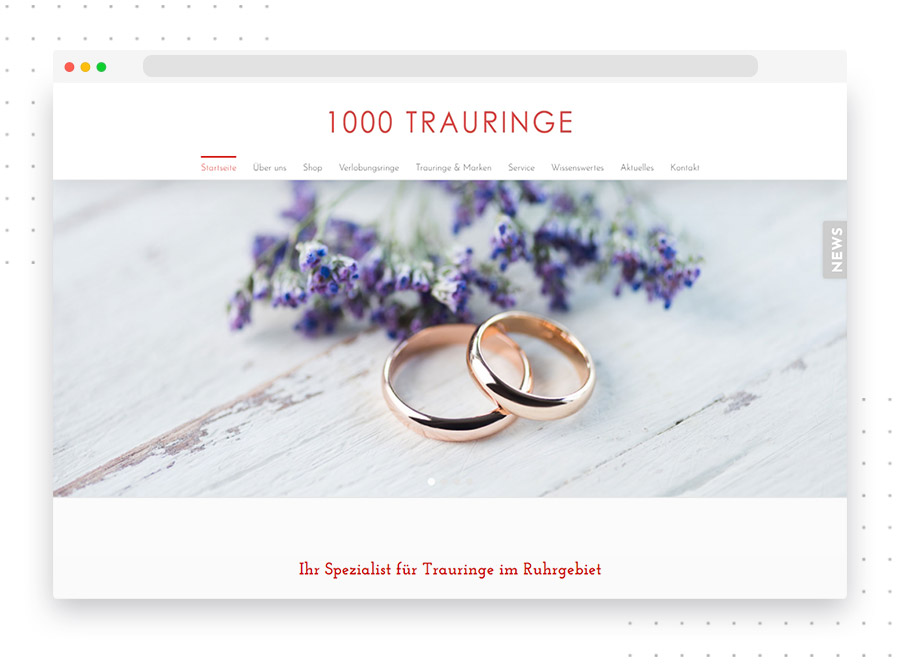 Website-Referenz: 1000 Trauringe