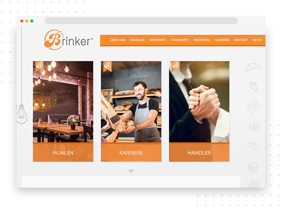 Website-Referenz: Bäckerei Brinker