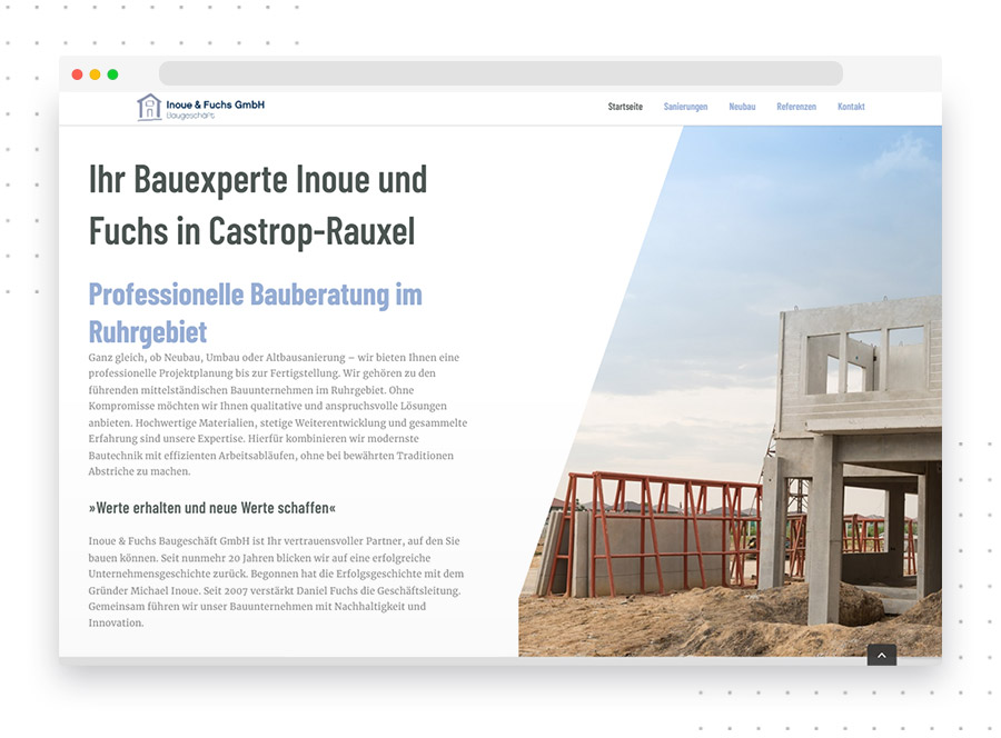 Webseiten Referenz: Inoue & Fuchs GmbH