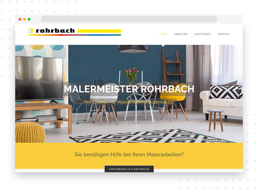 Webseiten Referenz: Malermeister Rohrbach