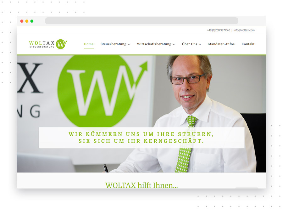 Website-Referenz: Woltax Steuerberatung